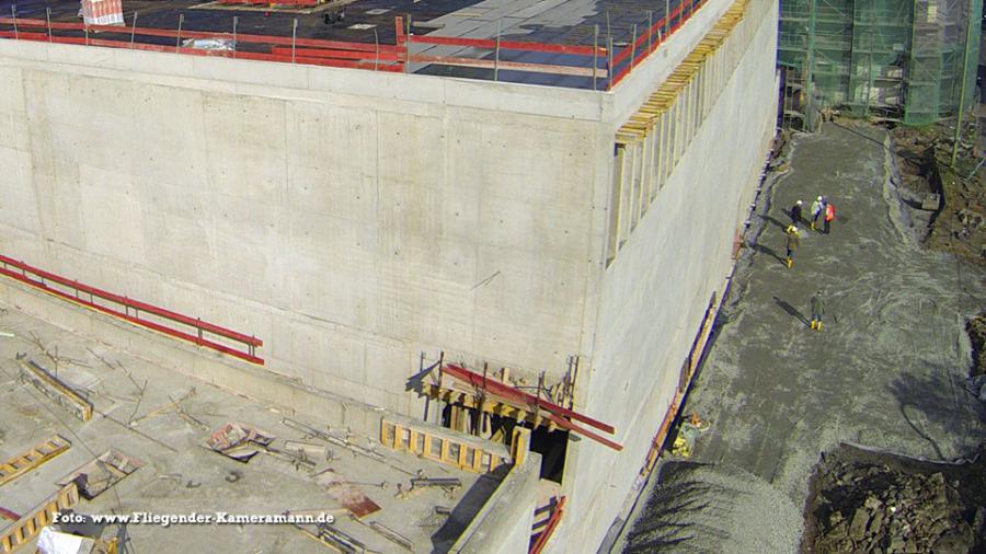 Luftbilder / Luftaufnahmen mit Drohne von Baustelle des Musikforum Bochum Luftbilder / Luftaufnahmen mit Drohne von Baustelle des Musikforum Bochum
