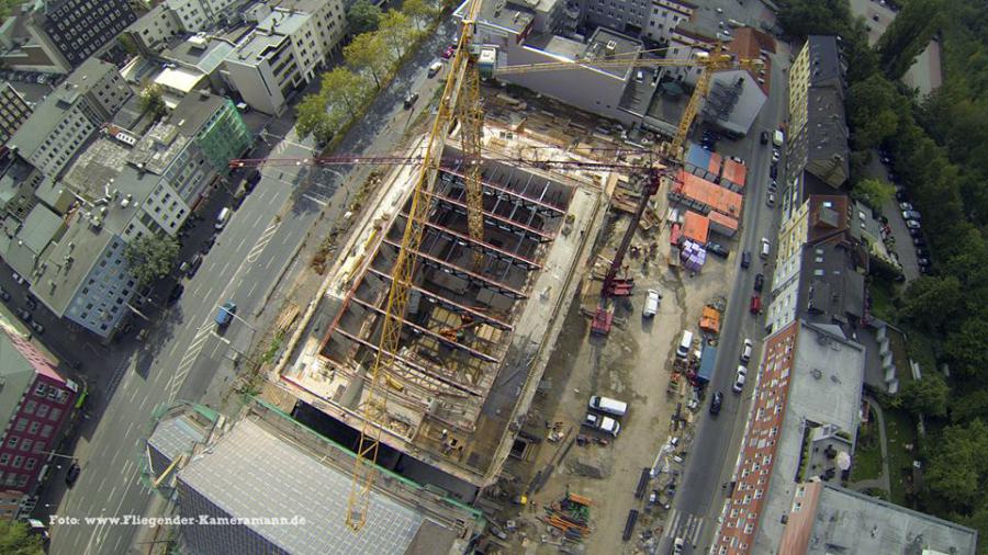 Luftbilder / Luftaufnahmen mit Drohne von Baustelle des Musikforum Bochum Luftbilder / Luftaufnahmen mit Drohne von Baustelle des Musikforum Bochum