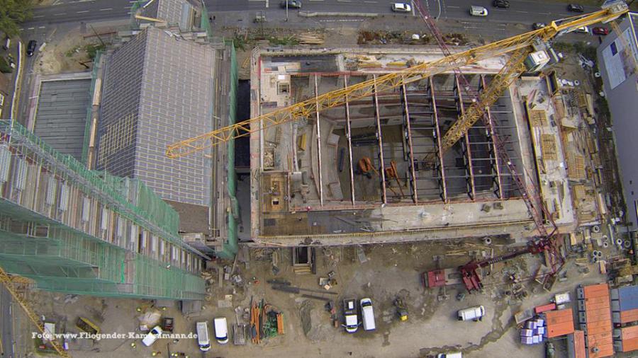 Luftbilder / Luftaufnahmen mit Drohne von Baustelle des Musikforum Bochum Luftbilder / Luftaufnahmen mit Drohne von Baustelle des Musikforum Bochum