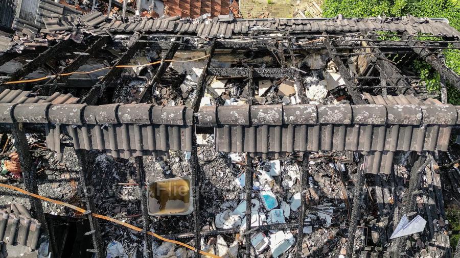 Luftaufnahmen Brandinspektion Drohne Brandschaden