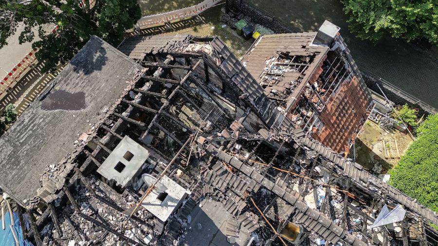 Luftaufnahmen Brandinspektion Drohne Brandschaden