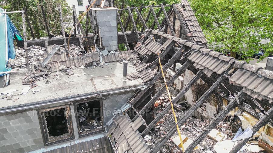 Luftaufnahmen Brandinspektion Drohne Brandschaden