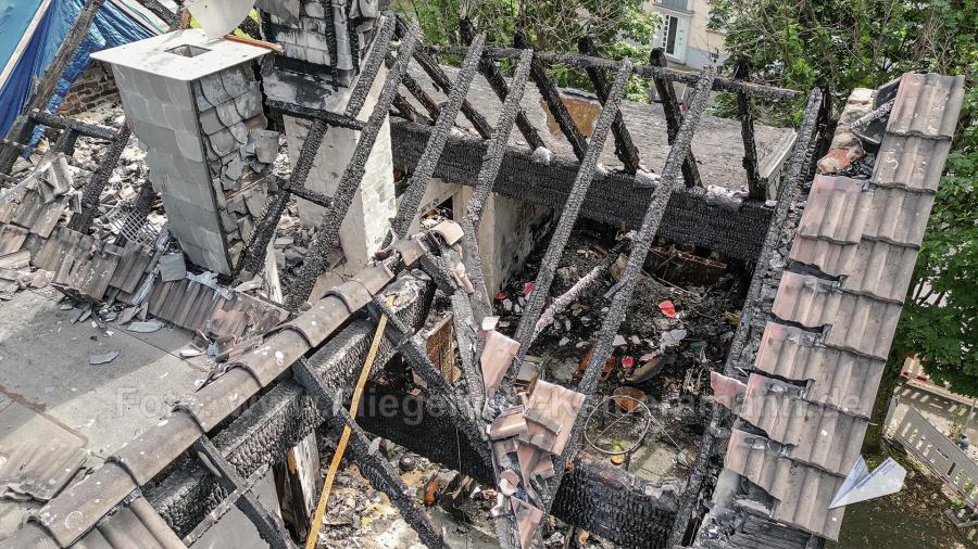 Luftaufnahmen Brandinspektion Drohne Brandschaden