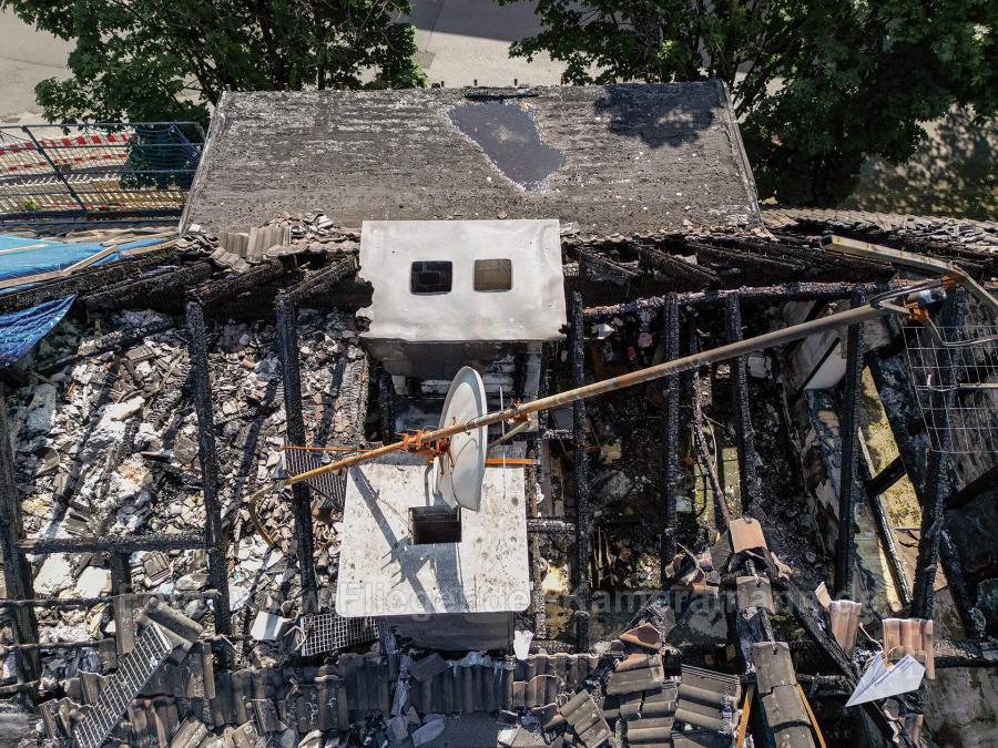 Luftaufnahmen Brandinspektion Drohne Brandschaden