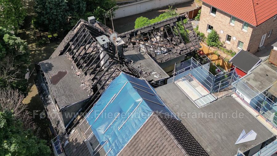 Luftaufnahmen Brandinspektion Drohne Brandschaden