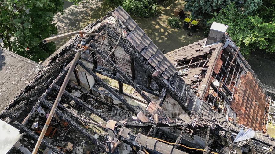 Luftaufnahmen Brandinspektion Drohne Brandschaden