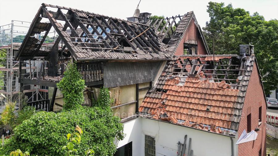 Luftaufnahmen Brandinspektion Drohne Brandschaden