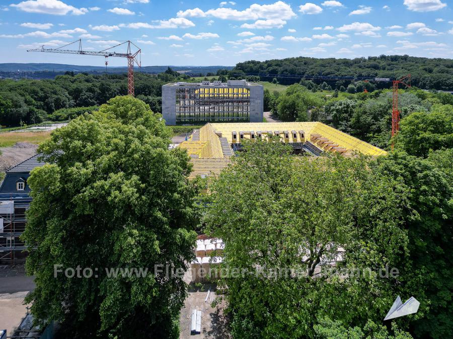 Luftaufnahmen der Umbauarbeiten am Lennershof in Bochum-Querenburg