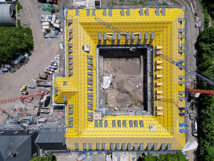 Drohnenaufnahmen der Umbauarbeiten am Lennershof in Bochum-Querenburg