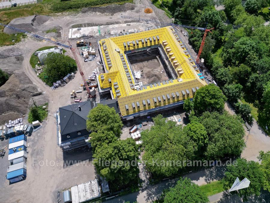 Drohnenaufnahmen der Umbauarbeiten am Lennershof in Bochum-Querenburg