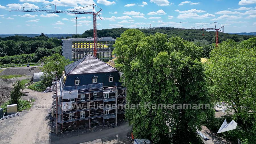 Luftaufnahmen der Umbauarbeiten am Lennershof in Bochum-Querenburg