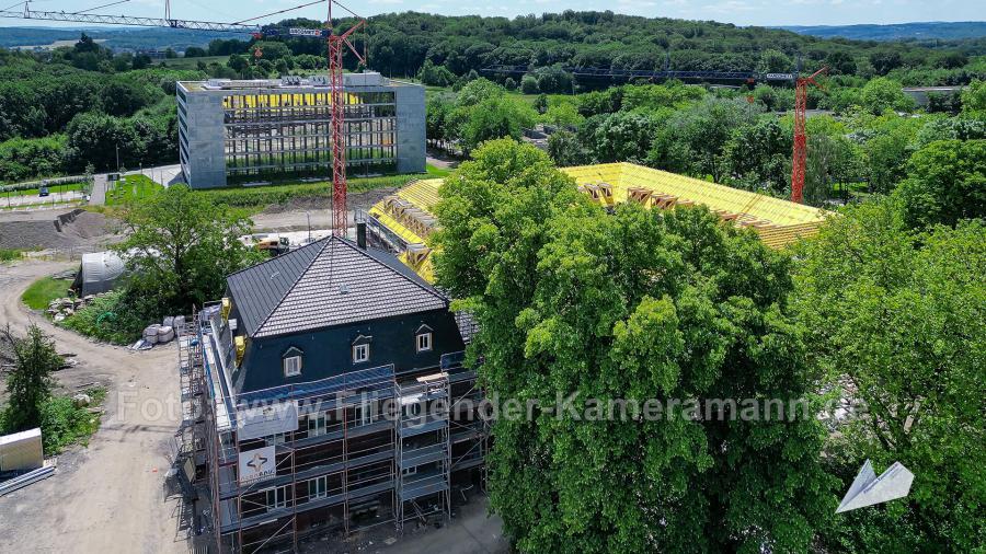 Luftaufnahmen der Umbauarbeiten am Lennershof in Bochum-Querenburg