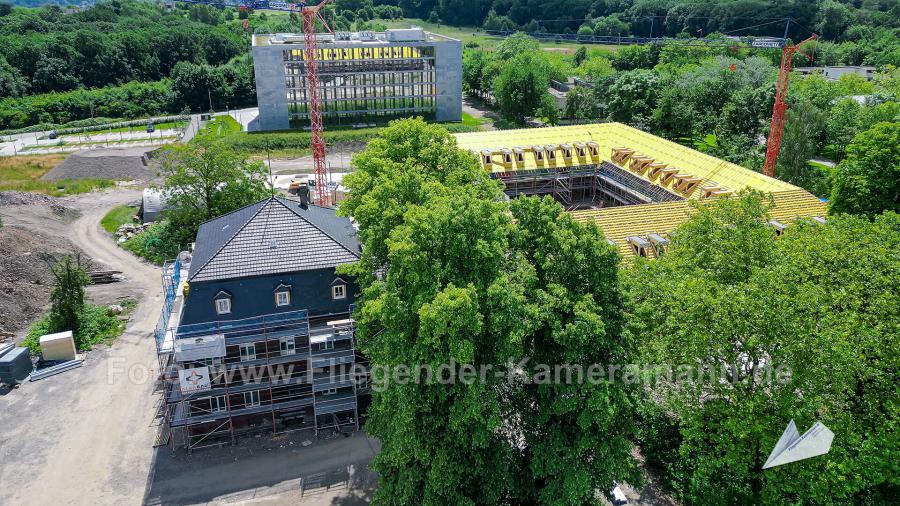 Luftaufnahmen der Umbauarbeiten am Lennershof in Bochum-Querenburg