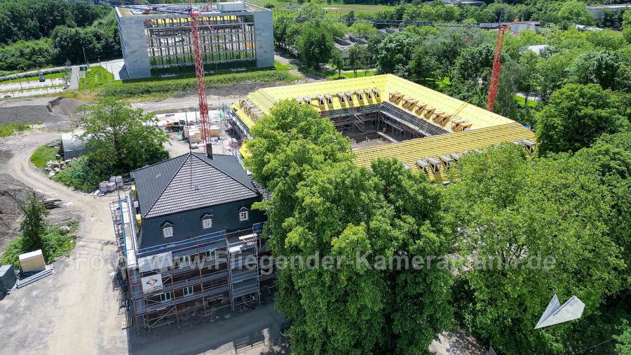 Luftaufnahmen der Umbauarbeiten am Lennershof in Bochum-Querenburg