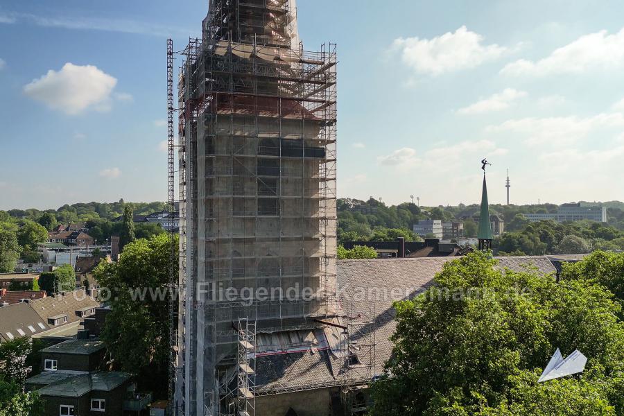 Drohnenaufnahmen an der Propsteikirche St. Peter und Paul in Bochum