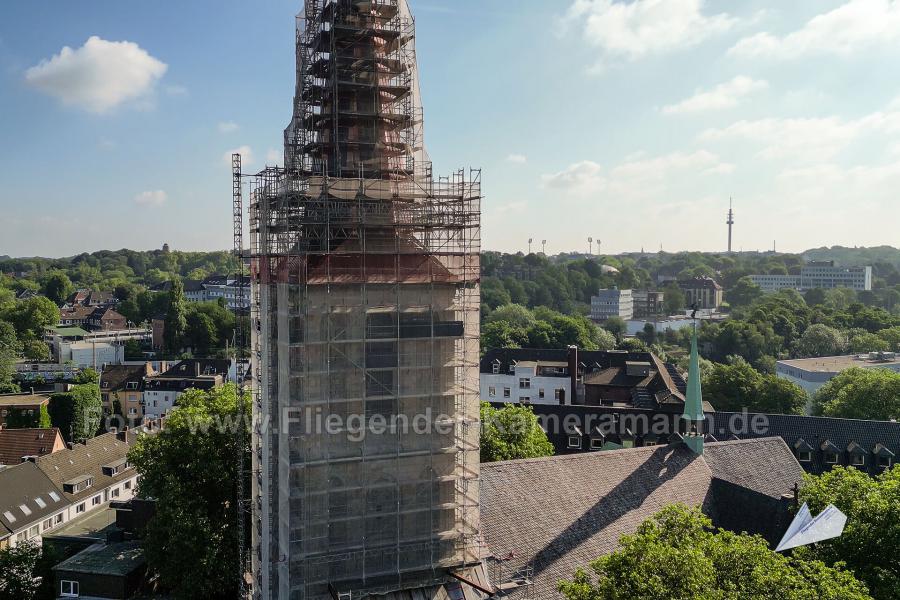 Drohnenaufnahmen an der Propsteikirche St. Peter und Paul in Bochum