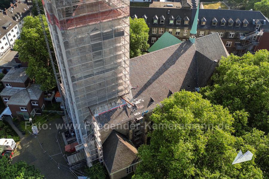 Drohnenaufnahmen an der Propsteikirche St. Peter und Paul in Bochum