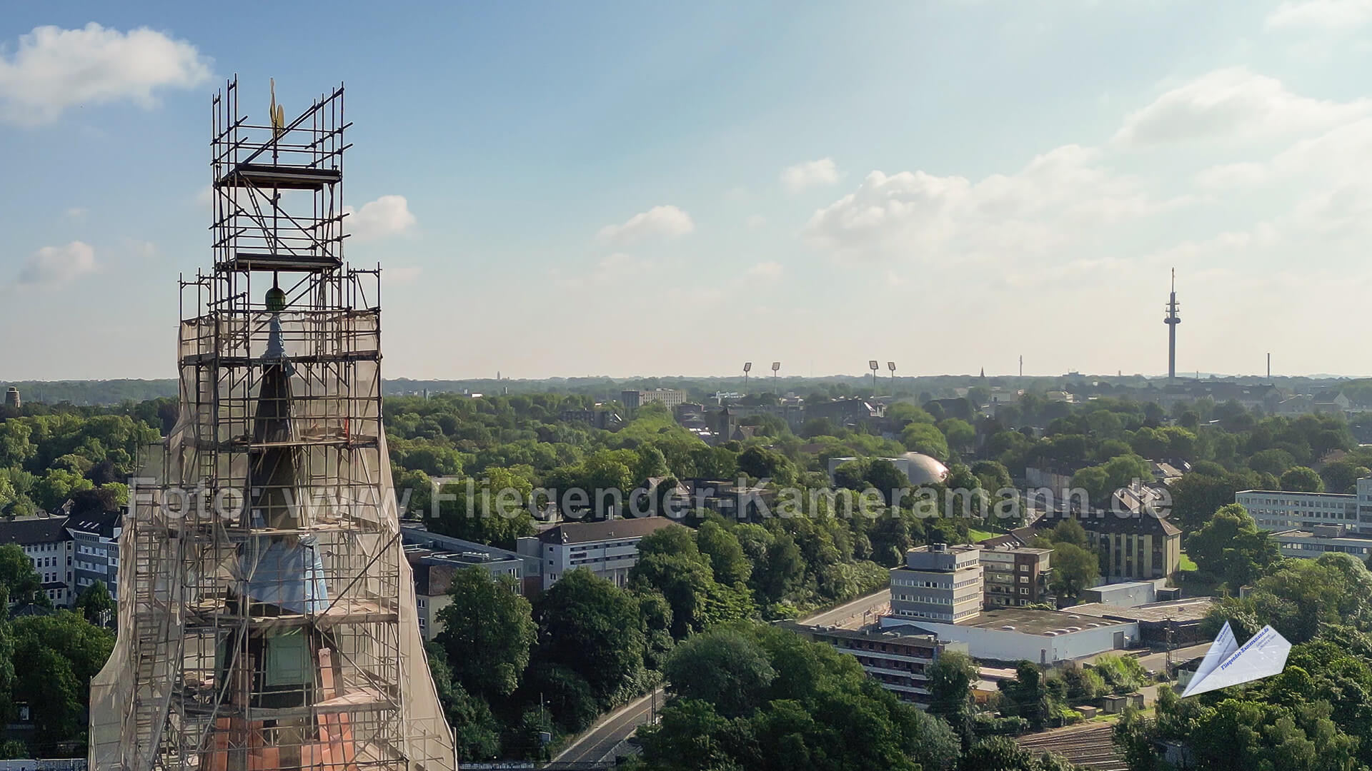 Drohnenaufnahmen am der Propsteikirche St. Peter und Paul Bochum