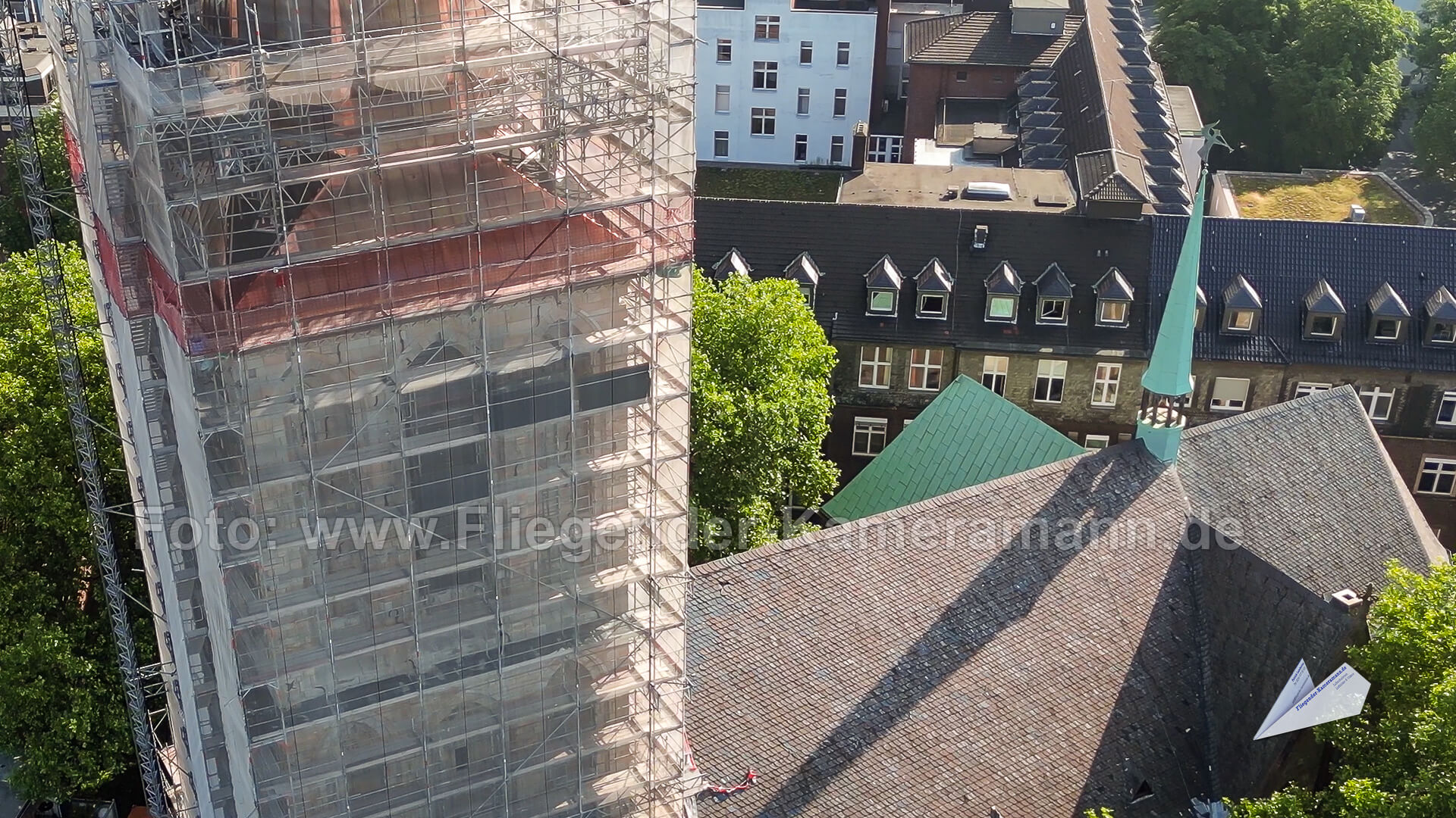 Drohnenaufnahmen am der Propsteikirche St. Peter und Paul Bochum